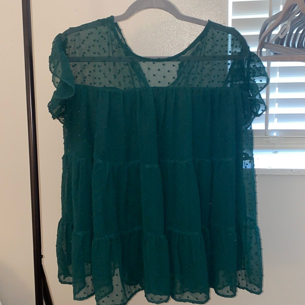 Tiered Emerald Blouse
